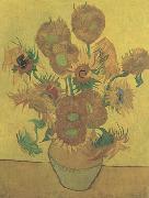 Vincent Van Gogh Still life Vase with Fourteen Sunflowers (nn04) Spain oil painting reproduction